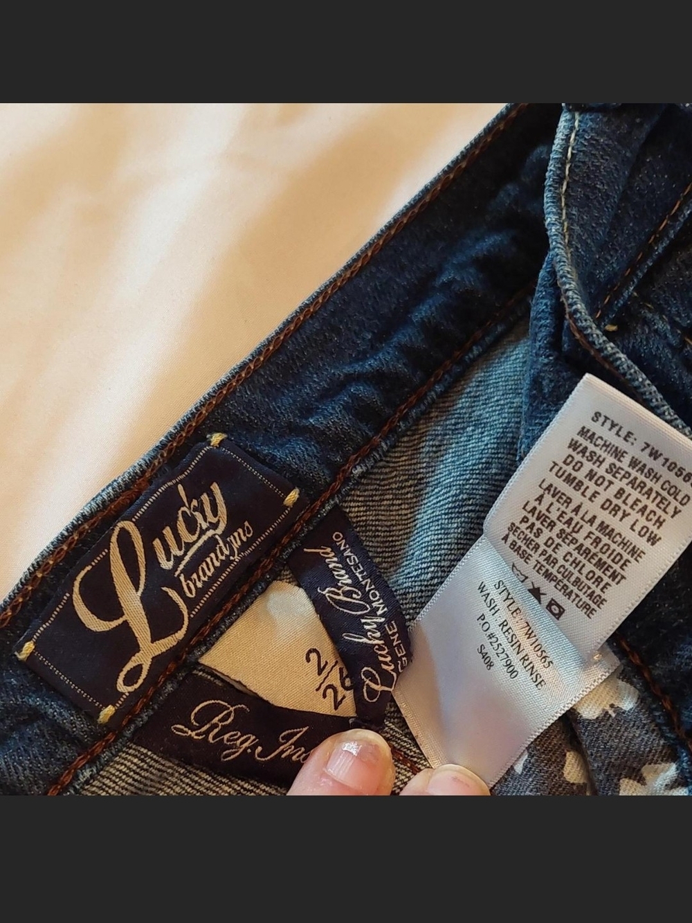Vintage early Y2K Lucky Brand "Vineland Sweet-N-Low" low-rise bootcut jeans SZ 2 - Picture 6 of 8